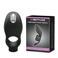 Вибро-кольцо Pretty Love - Vibration Penis Sleeve Black 7 vibration functions, BI-210198