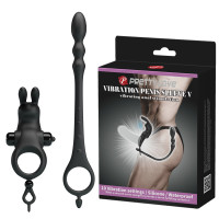 Эрекционное вибро кольцо с анальным стимулятором Pretty Love - VIBRATION PENIS SLEEVE V, BI-2102131