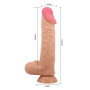 Вібратор на присосці з хребтом та ефектом ковзної шкіри BAILE - Sliding Skin 9,4'' Flesh, BW-008104ZRG
