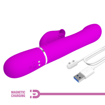 Вібромасажер із поступальним рухом серії Pretty Love - Falin Twinkled Tenderness Purple 7 vibration functions 4 rolling functions, BW-500012