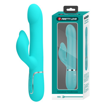 Вібромасажер із поступальним рухом серії Pretty Love - Falin Twinkled Tenderness Green 7 vibration functions 4 rolling functions, BW-500012-1