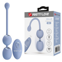 Вагинальные шарики с вибрацией Pretty Love - Willie Dream chaser 5 Blue, BI-014548W-A5
