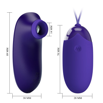 Комплект з віброяйця і вакуумного стимулятора Pretty Love - ORTHUS Youth Multifunctional 2 in 1, BI-014901WL