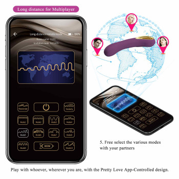 Смарт вібратор Pretty Love - Ethan Purple Mobile APP Control, BI-014412HP