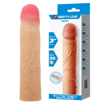 Подовжуюча насадка презерватив Pretty Love - Kylian 3" Flash, BI-026257