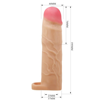 Подовжуюча насадка презерватив Pretty Love - Gerd 3" Flash, BI-026258