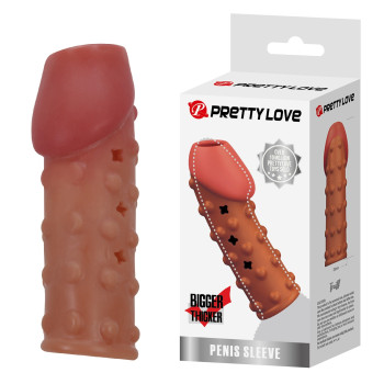 Стимулююча насадка на пеніс Pretty Love - Penis Sleeve TPR, BI-026274