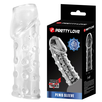Стимулююча насадка на пеніс Pretty Love - Penis Sleeve TPE, BI-026274M