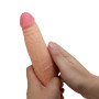 Фалоімітатор на присосці, з хребтом та ефектом ковзної шкіри LyBaile - Sliding Skin 8,3” Flesh, BW-007006NRG