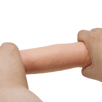 Фалоімітатор на присосці, з хребтом та ефектом ковзної шкіри LyBaile - Sliding Skin 8,3” Flesh, BW-007006NRG