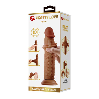 Фалоімітатор на присосці, з ефектом ковзної шкіри LyBaile - Keon Sliding Skin 8.4”, BW-008119LP-1