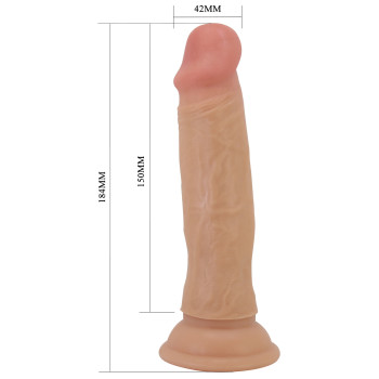Фаллоимитатор на присоске, с эффектом скользящей кожи LyBaile - Quentin Sliding Skin 7.2”, BW-008126LP