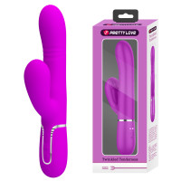 Вібромасажер із поступальним рухом серії Pretty Love - Mariana Twinkled Purple 7 vibration functions 4 rolling functions, BW-500034