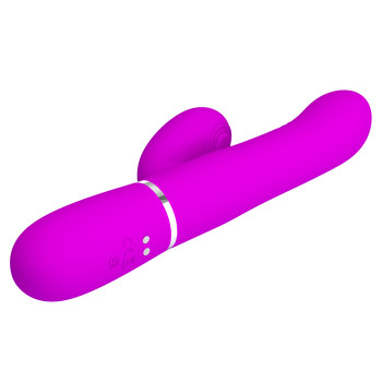 Вибромассажер с поступательным движением серии Pretty Love - Mariana Twinkled Purple 7 vibration functions 4 rolling functions, BW-500034