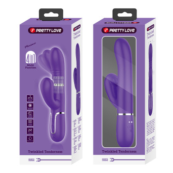 Вібромасажер із поступальним рухом серії Pretty Love - Mariana Twinkled Dark Purple 7 vibration functions 4 rolling functions, BW-500034-2