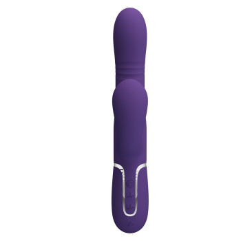 Вібромасажер із поступальним рухом серії Pretty Love - Mariana Twinkled Dark Purple 7 vibration functions 4 rolling functions, BW-500034-2