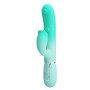 Пульсатор із кліторальним стимулятором Pretty Love - Gigi Light Green, 7 thumping functions 7 licking modes, BW-500035-4