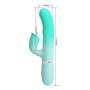 Пульсатор із кліторальним стимулятором Pretty Love - Gigi Light Green, 7 thumping functions 7 licking modes, BW-500035-4