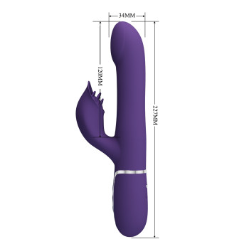 Вібромасажер із поступальним рухом серії Pretty Love - Falin Twinkled Tenderness Dark Purple 7 vibration functions 4 rolling functions, BW-500012-2