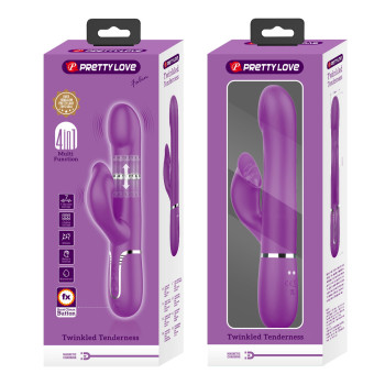 Вібромасажер із поступальним рухом серії Pretty Love - Falin Twinkled Tenderness Violet, 7 vibration functions 4 rolling functions, BW-500012-3