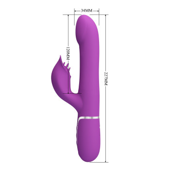 Вібромасажер із поступальним рухом серії Pretty Love - Falin Twinkled Tenderness Violet, 7 vibration functions 4 rolling functions, BW-500012-3