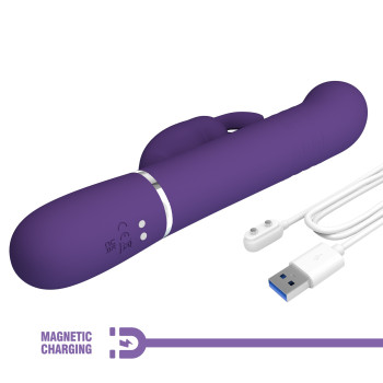 Вібромасажер із поступальним рухом серії Pretty Love - Coale Dark Purple, BW-500013-2