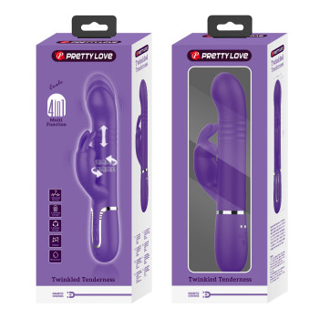 Вібромасажер із поступальним рухом серії Pretty Love - Coale Dark Purple, BW-500013-2