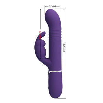 Вібромасажер із поступальним рухом серії Pretty Love - Coale Dark Purple, BW-500013-2