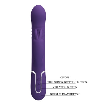 Вібромасажер із поступальним рухом серії Pretty Love - Coale Dark Purple, BW-500013-2