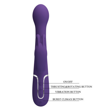 Вібромасажер із поступальним рухом серії Pretty Love - Dejon Dark Purple, BW-500014-2