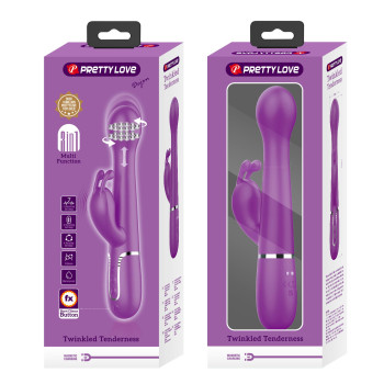 Вібромасажер із поступальним рухом серії Pretty Love - Dejon Purple, BW-500014-3