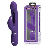 Вібратор із стимулятором клітора PRETTY LOVE - Kampas Rabbit 3 in 1 Dark Purple, BW-500025-2