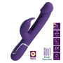 Вібратор із стимулятором клітора PRETTY LOVE - Kampas Rabbit 3 in 1 Dark Purple, BW-500025-2