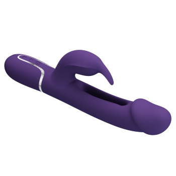 Вібратор із стимулятором клітора PRETTY LOVE - Kampas Rabbit 3 in 1 Dark Purple, BW-500025-2