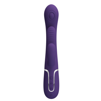 Вібратор із стимулятором клітора PRETTY LOVE - Shonia Dark Purple 3 in 1, BW-500041-2