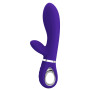 Вібратор з м'якою головкою і кліторальной стимуляцією Pretty Love - Thomas USB Purple