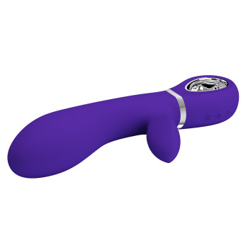 Вібратор з м'якою головкою і кліторальной стимуляцією Pretty Love - Thomas USB Purple