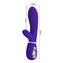 Вібратор з м'якою головкою і кліторальной стимуляцією Pretty Love - Thomas USB Purple