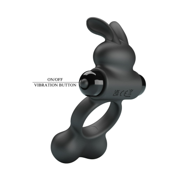 Ерекційне віброкільце Pretty Love - YUSUF Vibrate Penis Ring, BI-210346