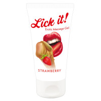 Массажный гель Клубника Lick It (50 мл)