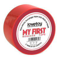 Скотч для БДСМ My first bondage tape (червоний)