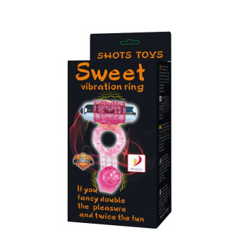 Ерекційне вібро кільце зі стимулятором клітора Sweet Vibration Ring, BI-014080