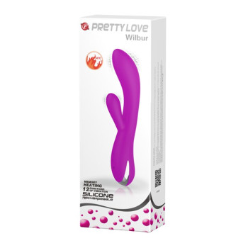 Вибратор с клиторальным стимулятором и функцией нагрева Pretty Love - Wilbur, BI-014588