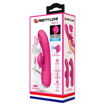 Вибратор с вакуумной стимуляцией клитора Pretty Love - Regina, BI-014727-1