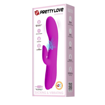 Вибратор с вакуумной стимуляцией клитора Pretty Love - Massage, BI-014395