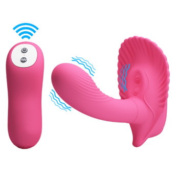 Віброметелик із стимулятором клітора PRETTY LOVE - Powerful Shell Stimulator, BI-014368W-3