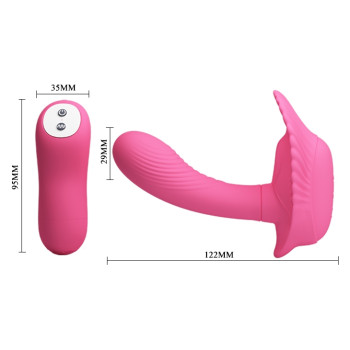 Віброметелик із стимулятором клітора PRETTY LOVE - Powerful Shell Stimulator, BI-014368W-3