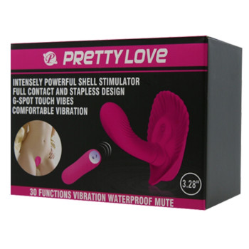 Віброметелик із стимулятором клітора PRETTY LOVE - Powerful Shell Stimulator, BI-014368W-3