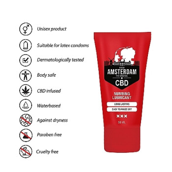 Вагінальний гель на водній основі з пролонгуючим ефектом Original CBD from Amsterdam - Numbing Lubricantl, 50 ml