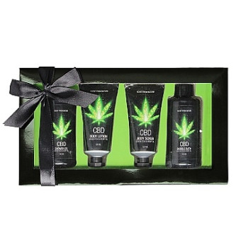 Набір для ванни та душу CBD Luxe Gift set - GREEN TEA & HEMP OIL ( 4 предмети )